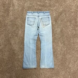 Vintage 70s 80s Levis 646 Jeans Mens Light Wash Denim Pants Flare Bell Bottoms